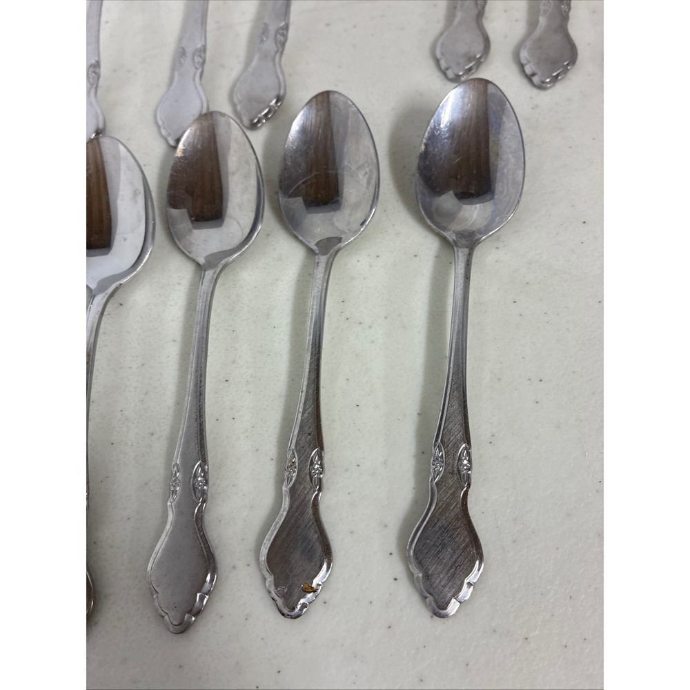Northland Stainless Korea Flatware Set 21 Pieces Floral Scroll Silverware‎ Lot